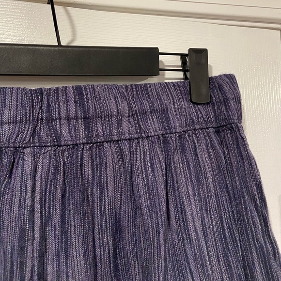 NWT Time & Tru Size XXL Blue Linen Blend Comfy Pull On Drawstring Shorts Pockets - Picture 8 of 16